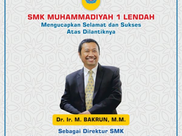 Selamat dan Sukses atas dilantiknya Dr. Ir. M. Bakrun, M.M.