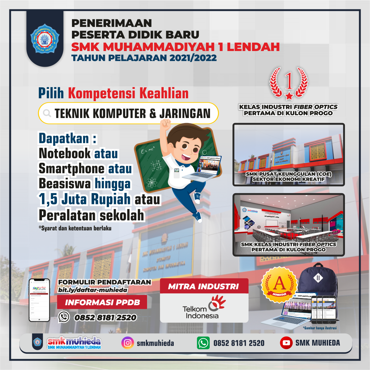 Kelas Industri Fiber Optik PT. Telkom pertama di Kulon Progo Yogyakarta