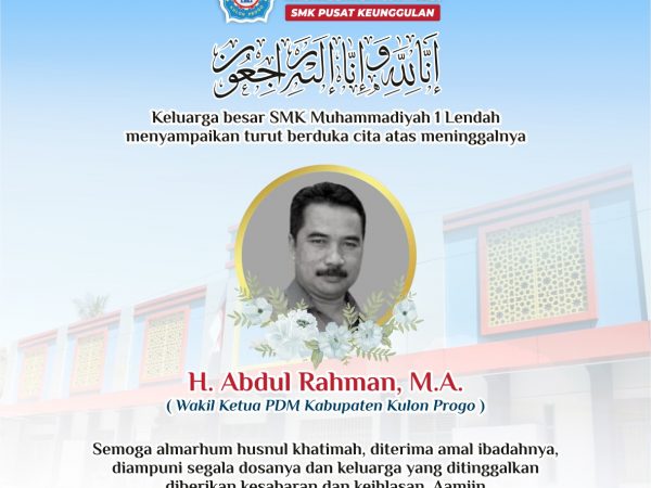 Turut berdukacita atas meninggalnya Bpk H. Abdul Rahman, M.A. Wakil Ketua PDM Kulon Progo