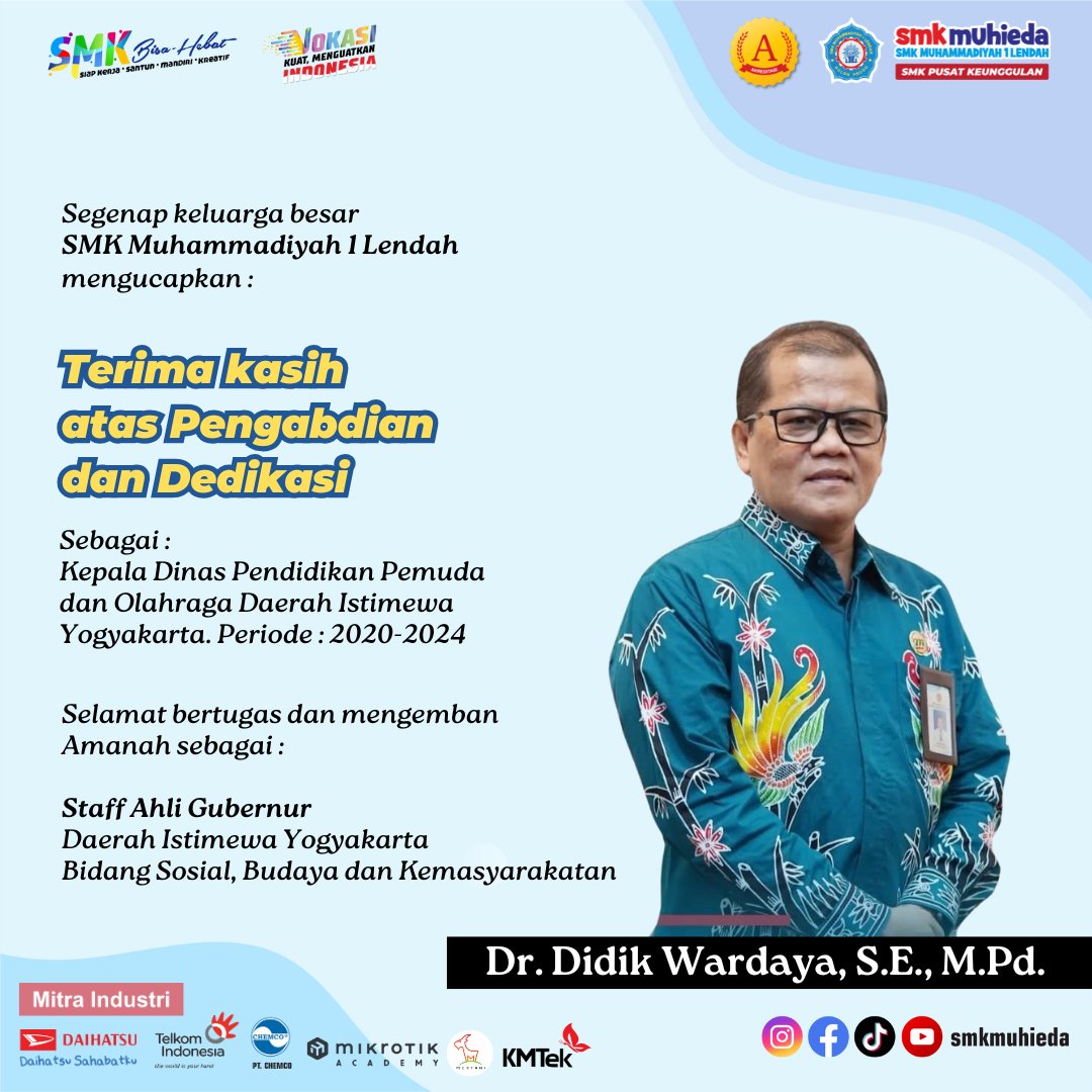 Terima kasih Bpk. Dr. Didik Wardaya, S.E., M.Pd.