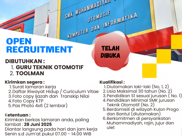 Lowongan guru dan karyawan tahun 2025